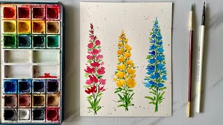 Easy Watercolor florals for beginners [upl. by Ammadis414]