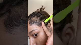 How I lay my 4c baby hairs 🪮 [upl. by Oniuqa755]