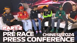 Pre Race Drivers Press Conference Chinese Grand Prix 2024  PART 2 [upl. by Brittan285]