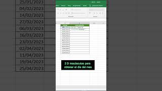 🟢Como CONVERTIR una FECHA EN TEXTO en EXCEL shorts excel exceltips exceltutorial [upl. by Aicilra]