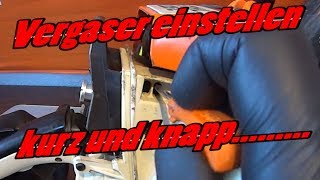 Vergaser einstellen bei einer Motorsäge [upl. by Sharyl]