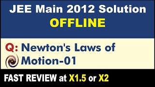 JEE Main 2012 Physics Solutions  Newtons Laws of Motion 01 [upl. by Leihcim]