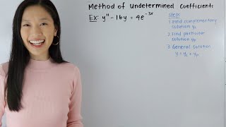 Method of undetermined coefficients  2nd order differential equations gx  exponential [upl. by Alvin]