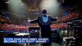 Elton John wins Emmy Award becomes 19th EGOT winner [upl. by Cahilly]