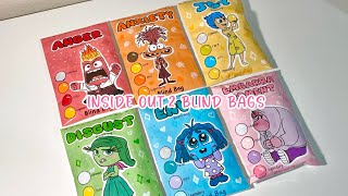 💛paper diy💛 INSIDE OUT 2 Blind Bags opening  ASMR  applefrog [upl. by Orihakat163]