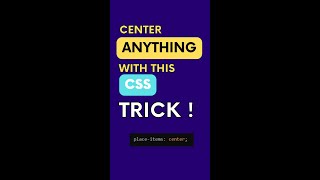 How to center a div in css  easy pro trick  css grid  2022 [upl. by Sabah]