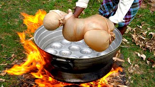 GOAT STOMACH INSIDE INTESTINE BIRYANI Cooking In Village  Mutton Boti Biryani Recipe [upl. by Borrell]