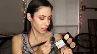 Review and Live Demo Smashbox StepByStep Contour Palette [upl. by Atinuaj]