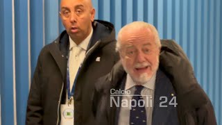 De Laurentiis si rivolge ai giornalisti dopo Napoli Barcellona 11 [upl. by Namron]