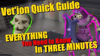 VetionCalvarion in THREE Minutes  A Quick Boss Guide  OSRS [upl. by Beberg584]