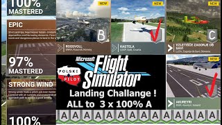 Microsoft Flight Simulator Landing Challange Famous Epic Strong Wind 4 FUN Artanis bije rekordy [upl. by Pelmas]