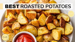 BEST ROASTED POTATOES  how to make oven roasted potatoes [upl. by Adolphus220]