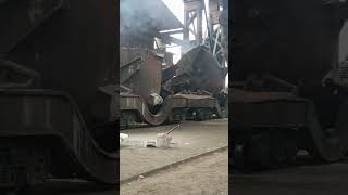 Pig Iron unloading steelplant shortvideo viralvideo viralshorts [upl. by Onairda]