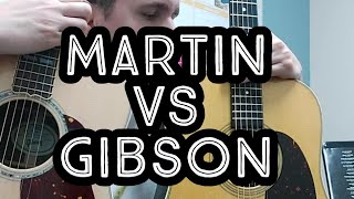 Martin VS Gibson Which has better tone [upl. by Anerok]