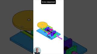 Screw Adjustment machine mechanical 3dprinting mechanicalengineering mechanism [upl. by Aronow]