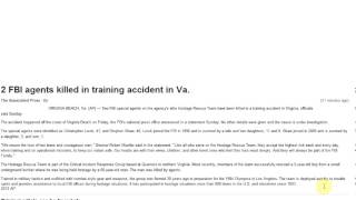 2 FBI agents killed in training accident in VaReally [upl. by Iredale]