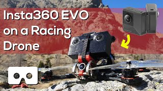 Insta360 Evo on a racing drone test footage VR 180 3D [upl. by Doralia502]