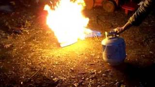 Not the propane tank flame thrower IT BURNS [upl. by Viafore]