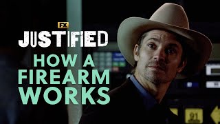 Raylan Explains How Firearms Work  Scene  Justified  FX [upl. by Htirehc]