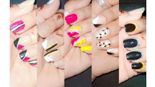 nail art without tool easynail💅artdesigns🙂 nailart2024 [upl. by Ladnar]