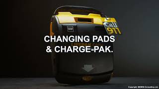 PhysioControl LifePak CR Plus  Changing pads amp chargepak [upl. by Pascal786]