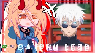 •Chainsaw Man react to Satoru Gojo  Jujutsu Kaisen• gacha club 🇧🇷🇺🇸 [upl. by Carmita]