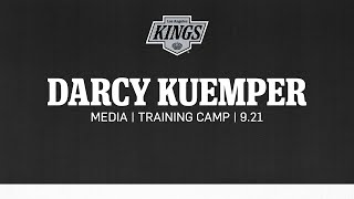 Goaltender Darcy Kuemper  0921 LA Kings Training Camp  Media Availability [upl. by Elimac362]