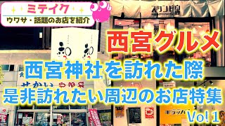 【西宮神社周辺グルメ特集vol1】えべっさんから徒歩３分以内のオススメ４店舗  焼き豚・関学生考案カクテル・３種餃子・家庭料理美人女将さん [upl. by Balliett]