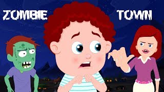 Zombie Town  Schoolies Cartoons  Halloween Songs amp Rhymes For Children  Kids Channel [upl. by Enilrac152]