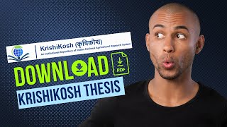 Krishikosh Thesis Download Latest method April 2024 [upl. by Porcia]