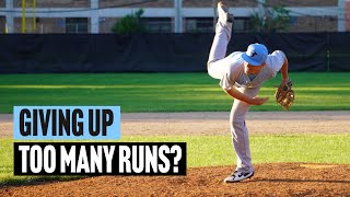 Pitching Tips To Give Up Fewer Runs [upl. by Aihtekal290]