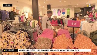 Une semaine avant le début des soldes les ventes privées sont lancées [upl. by Almeida402]