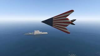 F117 Testing The USS Zumwalts Stealth Detection Capabilities GTA 5 [upl. by Adnoek]