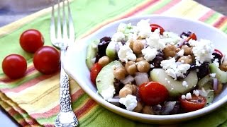 How to Make Greek Garbanzo Bean Salad  Salad Recipes  Allrecipescom [upl. by Orips75]