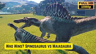 Who wins Spinosaurus vs Maiasaura  Jurassic World Evolution [upl. by Rattan]