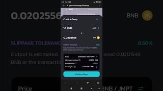 ✅Convert JMPT to BNB Token ⁉️ Pancakeswap  Swap Jmpt to Bnb💪shortshoneygainpancakeswap [upl. by Meelas]