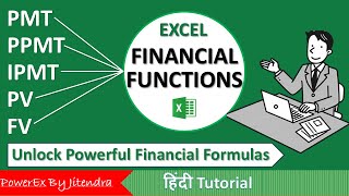 Excel Financial Functions Explained PMT PPMT IPMT PV FV [upl. by Dressel]