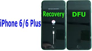 How to enter RECOVERY mode and DFU mode iPhone 66 Plus [upl. by Dorsy]