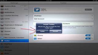 Setup amp add Twitter account on iPad [upl. by Arimihc141]