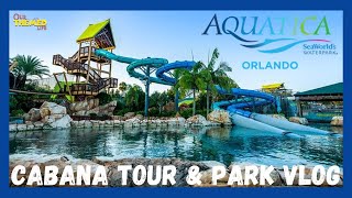 Aquatica Orlando 2024  Seaworlds Waterpark  Cabana Tour amp Park Vlog  Awesome Waterslides amp More [upl. by Eillo]