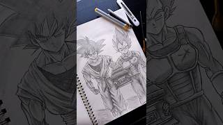 Goku And Vegeta 🖤Akira Toriyamaart drawing akiratoriyama goku vegeta dragonball anime [upl. by Lexine]