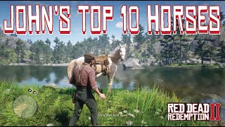 The Top 10 Greatest Horses for John Post Game in Red Dead Redemption 2 [upl. by Leund766]