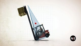 Stability Triangle  Forklift  3D Animation [upl. by Akihdar991]