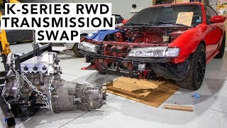 How To Install A BMW Trans On A Honda K24 K20 RWD  Honda KSwap 240SX [upl. by Airtemed]