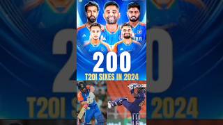 200 t20i sixes in 2024 t20 indianteam ipl wtc bgt viral sixers sixes trending cricket [upl. by Grimbly373]