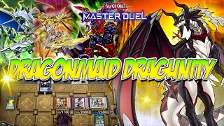 Master Duel  Dragonmaid Dragunity new update combo 2 NegateReturn  OTK and Deckprofile [upl. by Eadith]