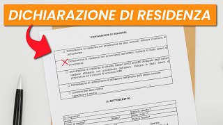 DICHIARAZIONE DI RESIDENZA Onde e Como Fazer  Quando Utilizar Documentos para Cidadania Italiana [upl. by Leveroni]