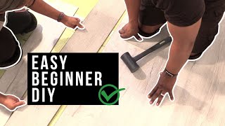 How To Install Vinyl Plank Flooring  DIY Cost Breakdown with Underlayment [upl. by Niddala]