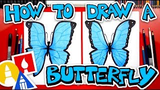 How To Draw Butterfly Emoji Realistic Blue Morpho 🦋 [upl. by Ahsha]