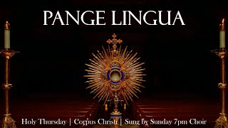 Pange Lingua  Catholic Hymn amp Chant  Holy ThursdayCorpus Christi  Latin w English translation [upl. by Derrek]